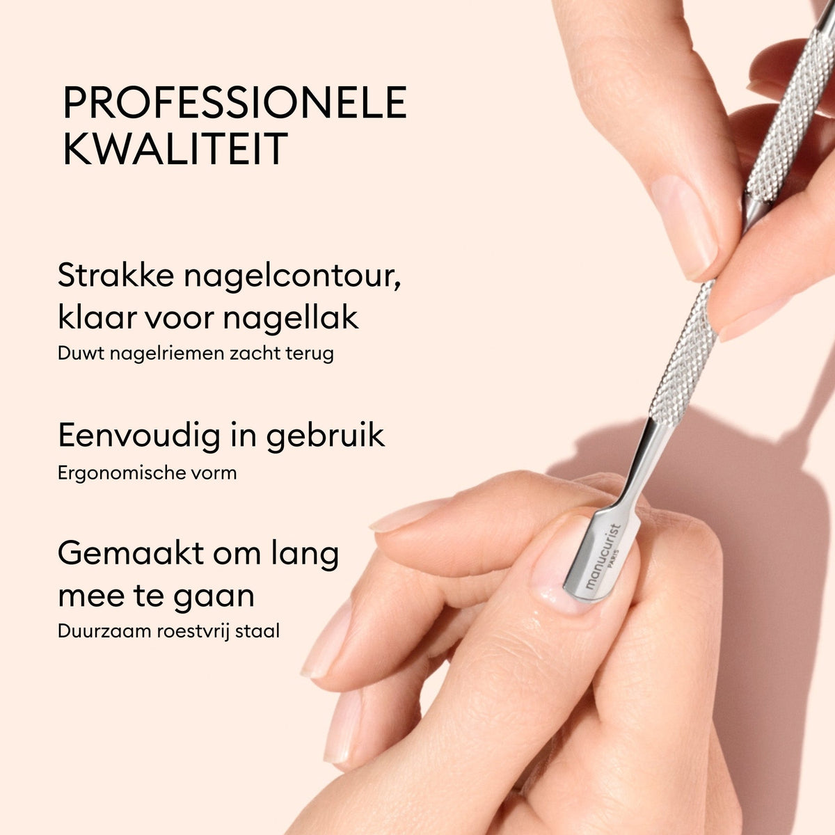 Pousse-cuticules en acier
