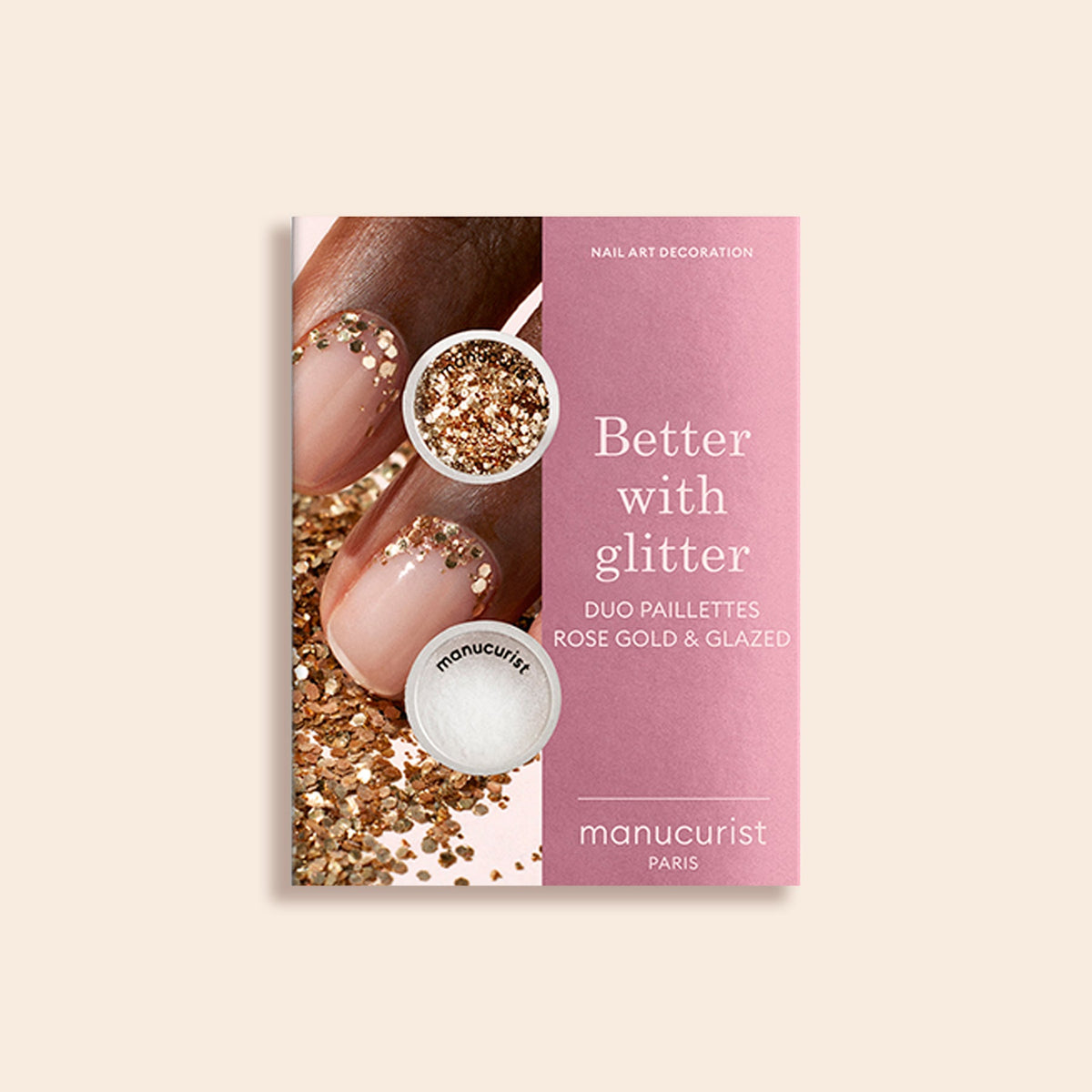 Duo Paillettes Rose Doré et Glacé