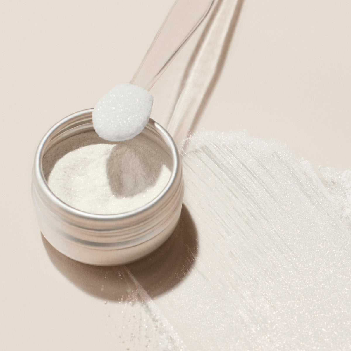 Poudre effet glacé blanc