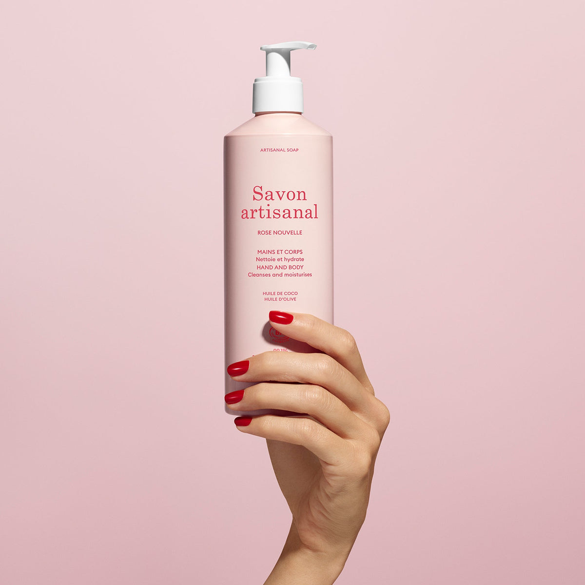 Savon Artisanal Parfum Rose Nouvelle - Cosmos Organic - 500ml