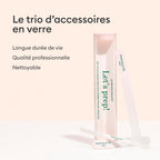 Trio d'accessoires en verre pour les ongles