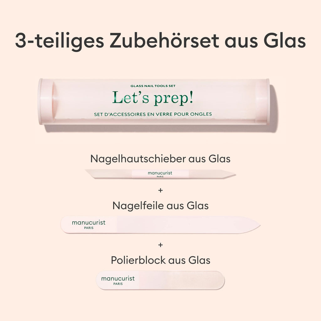 Trio d'accessoires en verre pour les ongles