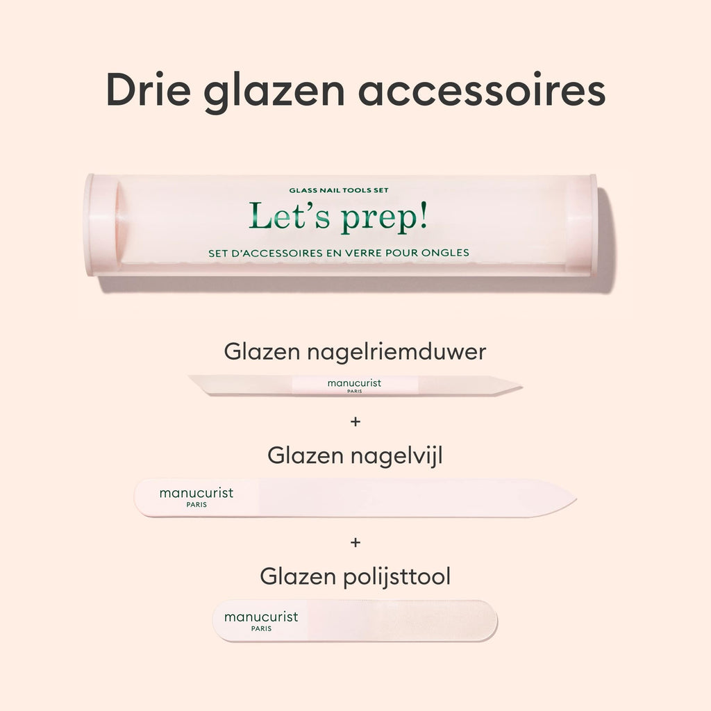 Trio d'accessoires en verre pour les ongles