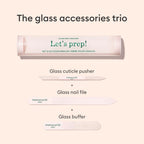 Trio d'accessoires en verre pour les ongles