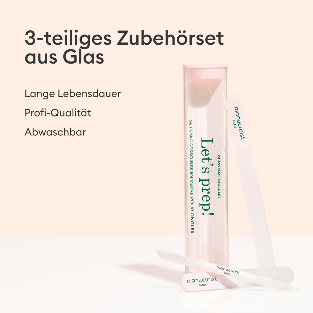 Trio d'accessoires en verre pour les ongles
