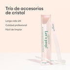 Trio d'accessoires en verre pour les ongles