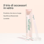 Trio d'accessoires en verre pour les ongles
