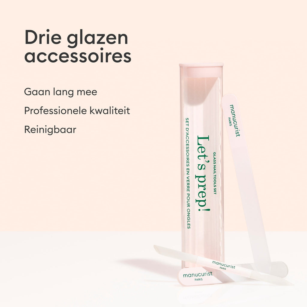 Trio d'accessoires en verre pour les ongles