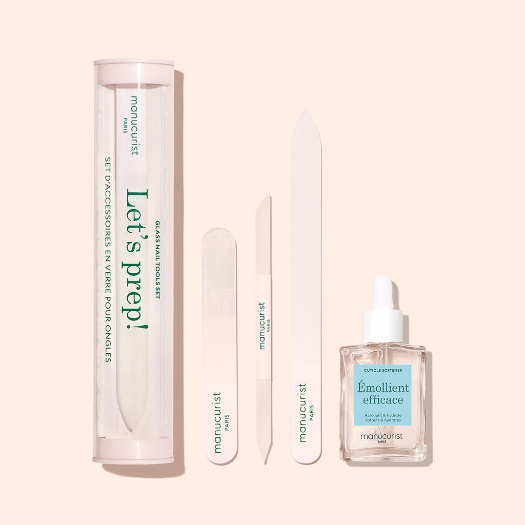 Trio d'accessoires en verre pour les ongles